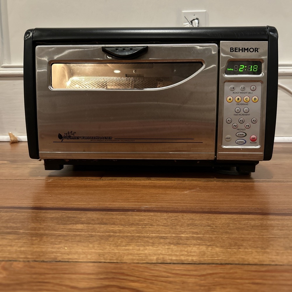 Behmor 1600 Gourmet Coffee Roaster TO9500T USED w/ Drum and Chaff Tray
